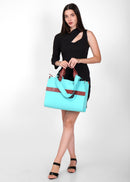 Workwear tote turquoise