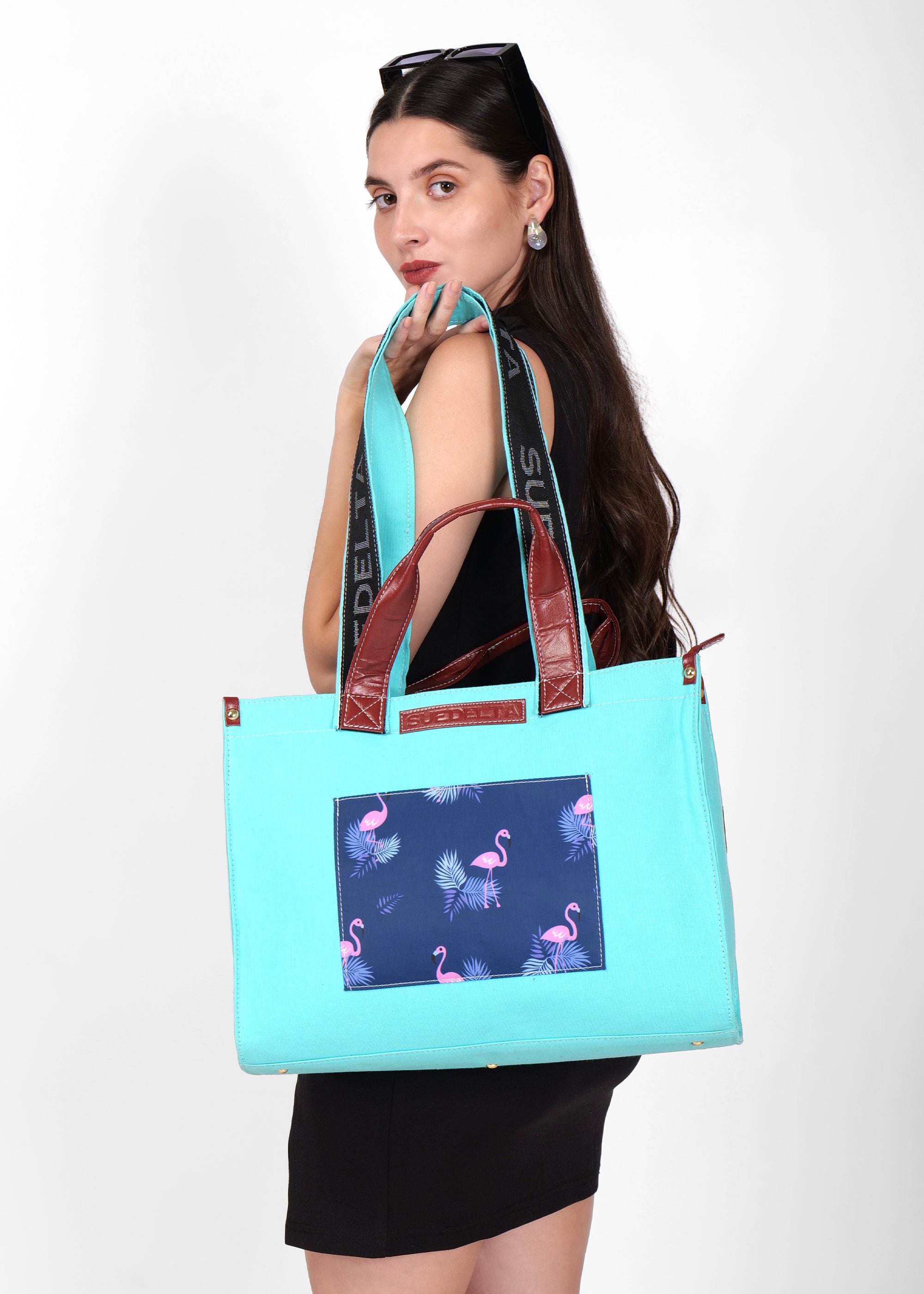 Workwear tote turquoise