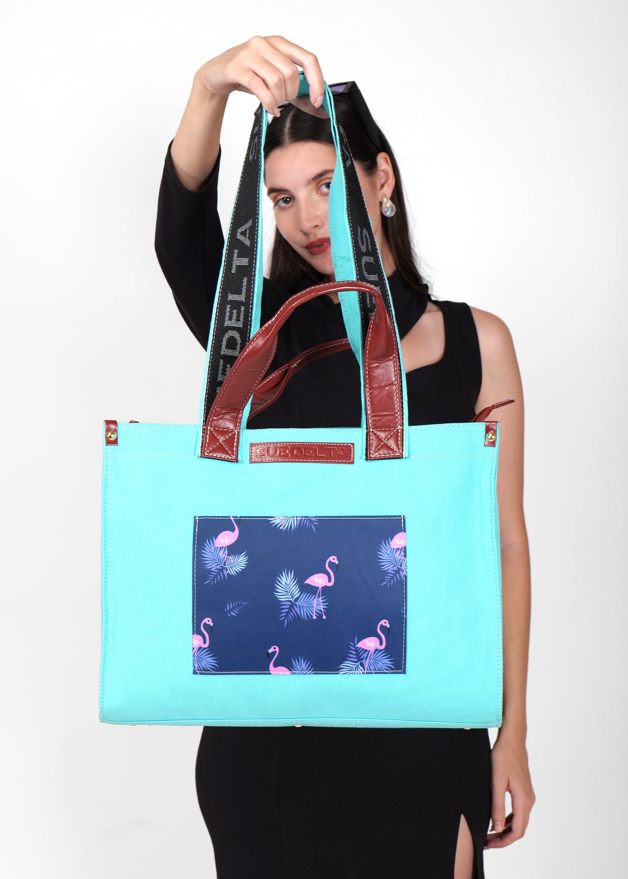 Workwear tote turquoise